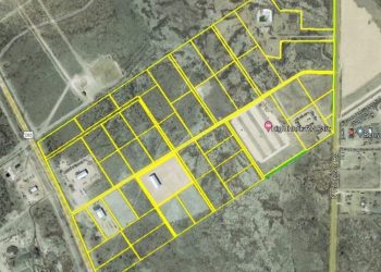 High Hook Subdivision Aerial - with lot layout